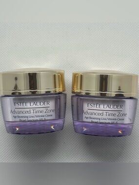 Estee Lauder Advanced Time Zone Anti-Aging Cream .5oz lot of 2 travel size